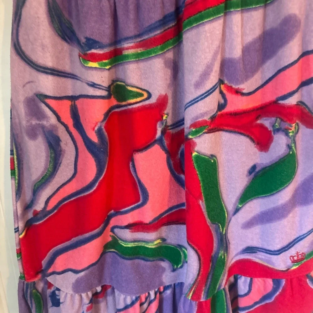 Juicy Couture Purple Multicolor Smocked Mini Skirt - Picture 4 of 6